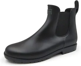 Amoji Unisex Ankle Chelsea Rain Short Rubber Boots 919