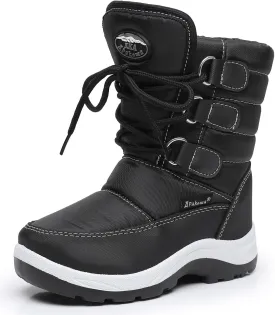 Apakowa Kids Girls Insulated Fur Winter Warm Snow Boots (Toddler/Little Kid)