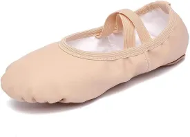 Ballerina Dance Shoes for Toddler Girls Kids Ballet Leather Split Sole Shoes for Toddler/Little Kid/Big Kid