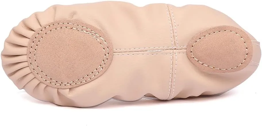 Ballerina Dance Shoes for Toddler Girls Kids Ballet Leather Split Sole Shoes for Toddler/Little Kid/Big Kid