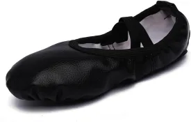 Ballerina Dance Shoes for Toddler Girls Kids Ballet Leather Split Sole Shoes for Toddler/Little Kid/Big Kid