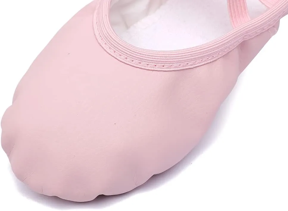 Ballerina Dance Shoes for Toddler Girls Kids Ballet Leather Split Sole Shoes for Toddler/Little Kid/Big Kid