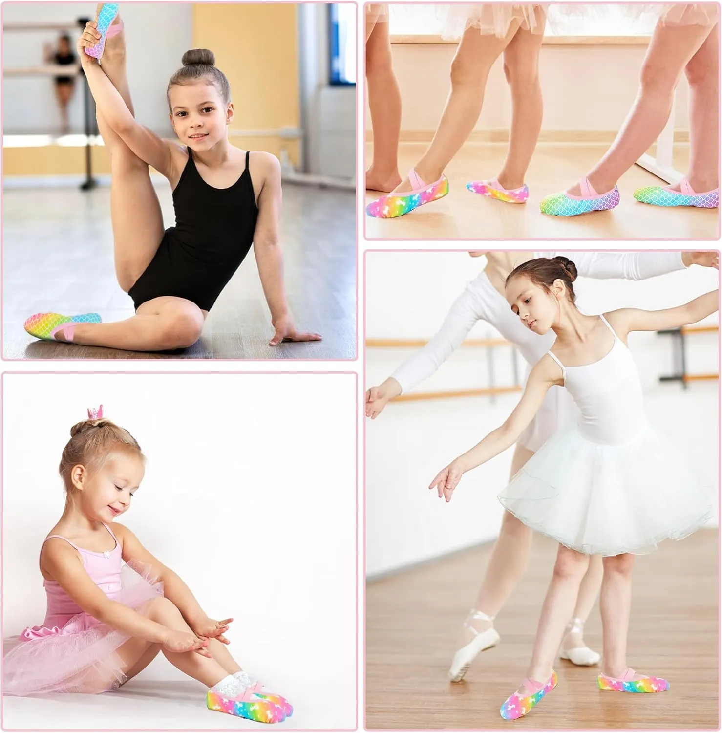 Ballet Shoes for Girls Toddler Ballet Dance Slippers Soft Leather Ballerina Shoes for Little Girls Kids Ballet Flats