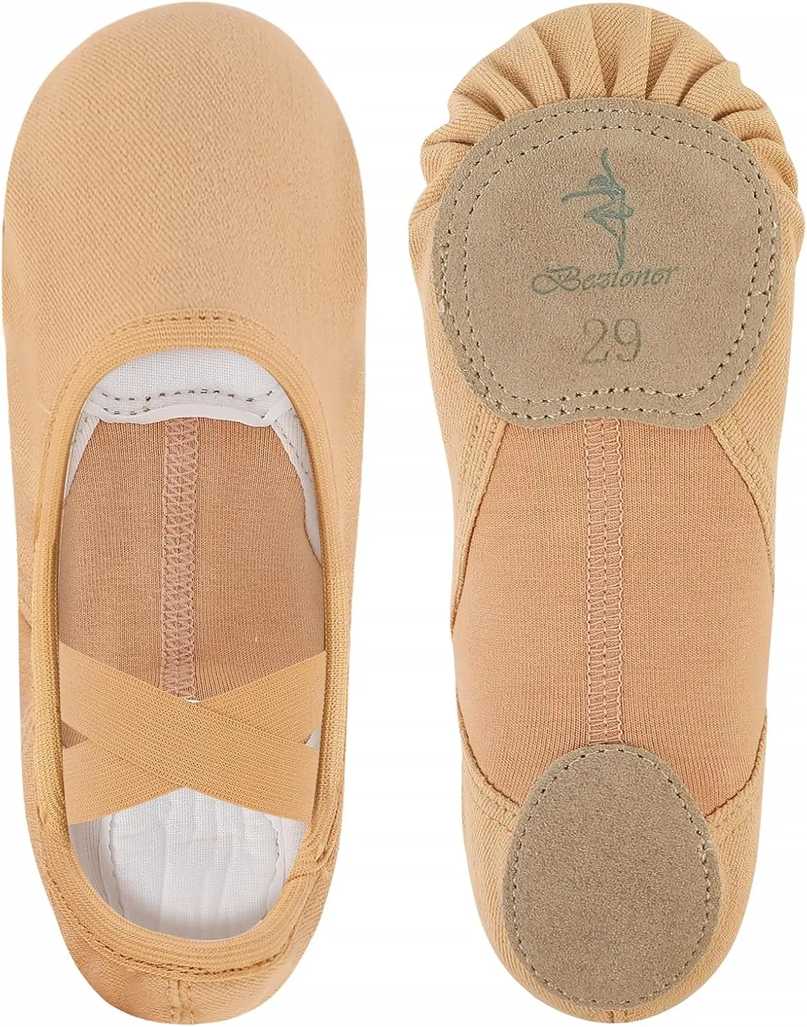 Bezioner Ballet Slippers for Girls Highly Elastic Girls Ballet Shoes Split Sole Dance Shoes for Toddler/Kid/Women
