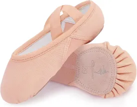 Bezioner Ballet Slippers for Girls Highly Elastic Girls Ballet Shoes Split Sole Dance Shoes for Toddler/Kid/Women