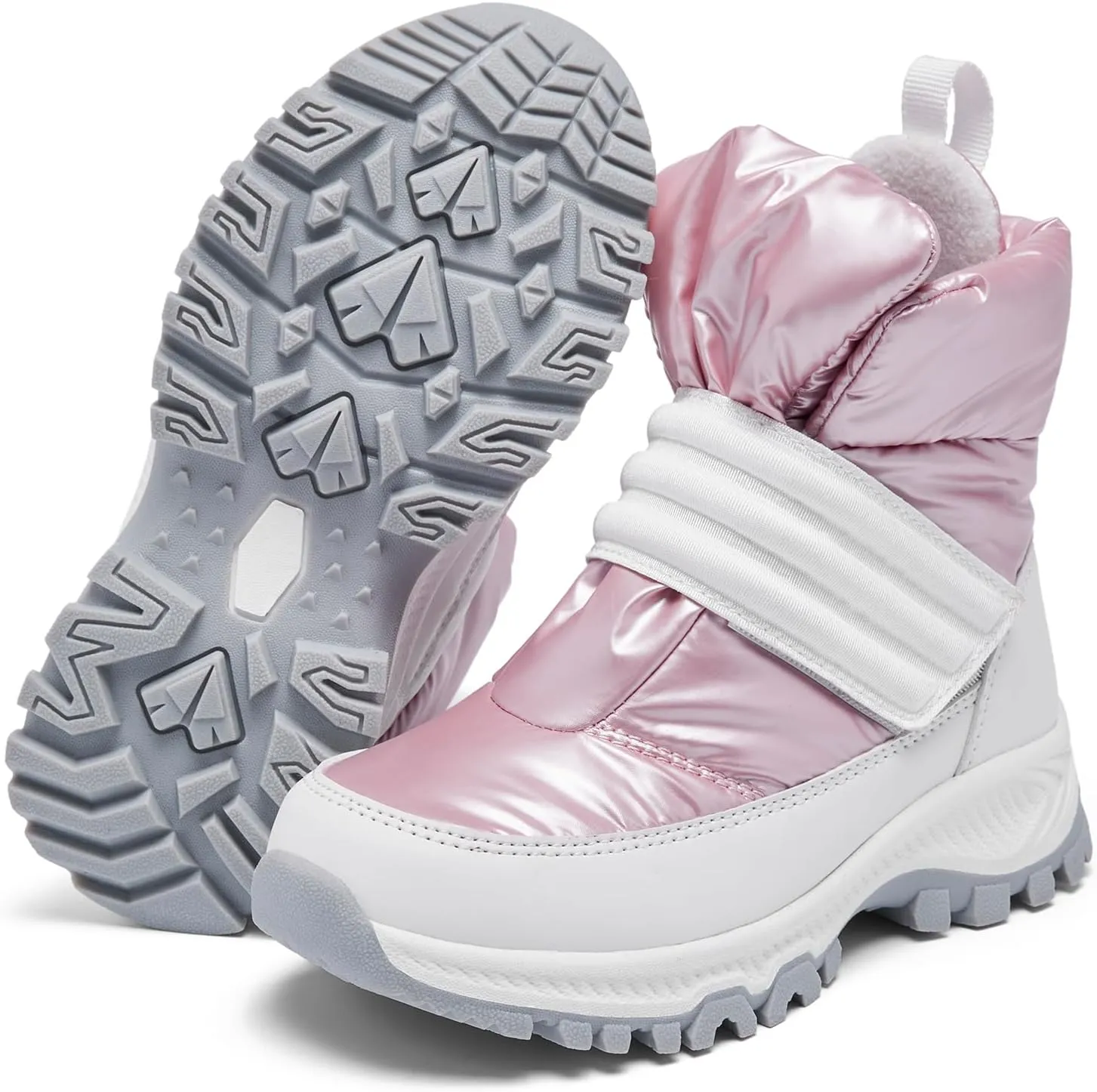 Boys Girls Kids Cute Snow Boots Waterproof Slip Resistant Outdoor Winter Boots Shoes Little Kid/Big Kid