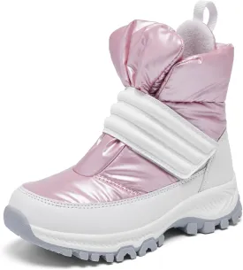 Boys Girls Kids Cute Snow Boots Waterproof Slip Resistant Outdoor Winter Boots Shoes Little Kid/Big Kid