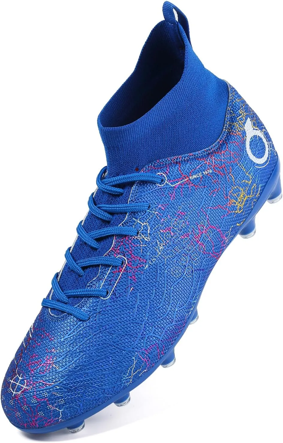 Boys' Soccer Shoes Kids Firm Ground Soccer Cleats Girls Athletic Sneakers Outdoor Turf Football Shoes for Little/Big Kid