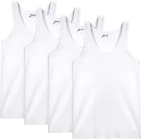 Brix Men's Tank Top Undershirts - 100% Cotton Multipack Tagless Shirts.
