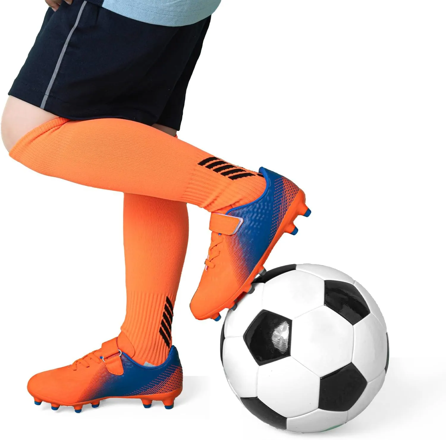CBUSTER Kids Soccer Cleats Boys Girls Football Shoes with Socks Youth Soccer Shoes AG