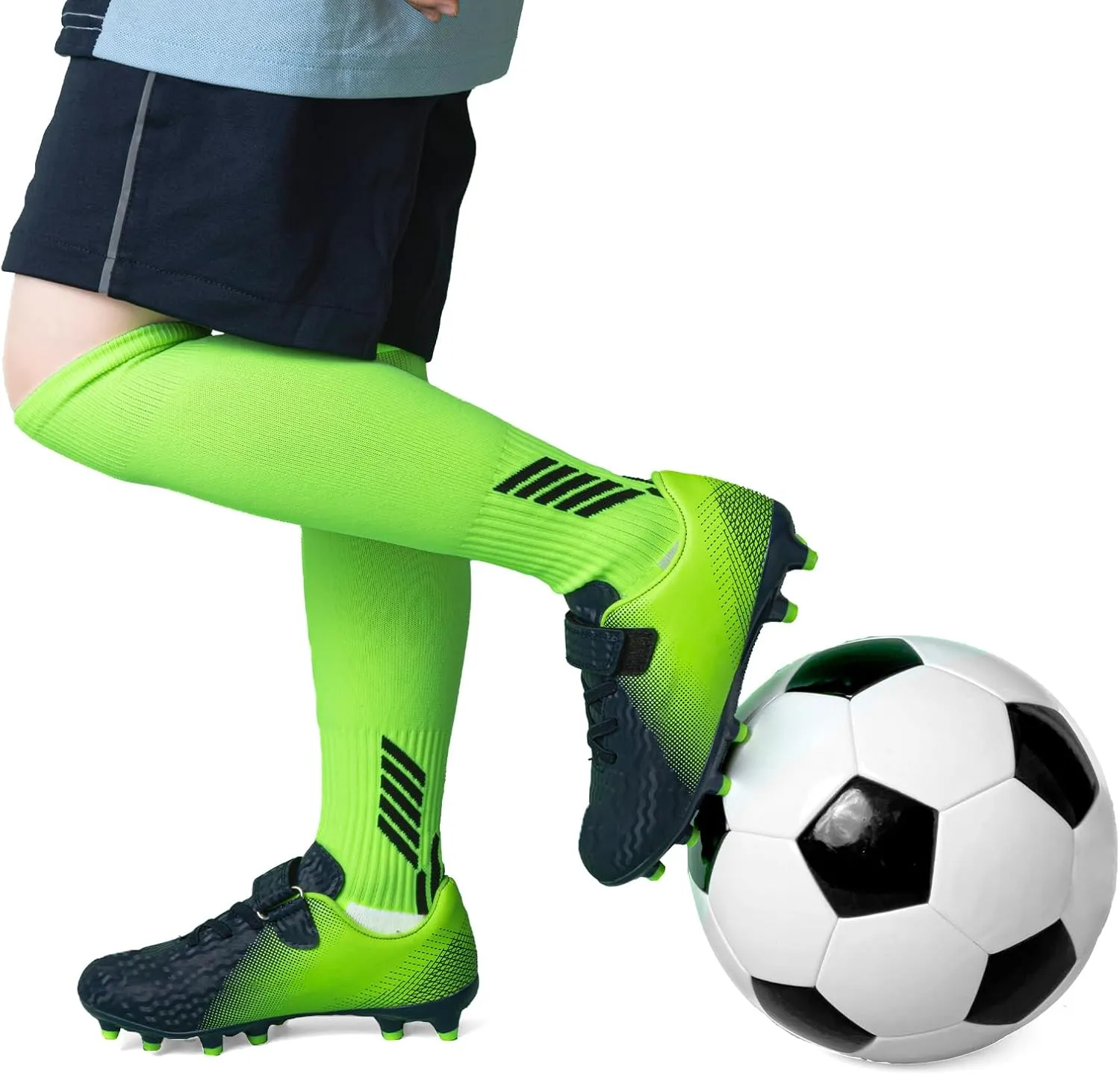 CBUSTER Kids Soccer Cleats Boys Girls Football Shoes with Socks Youth Soccer Shoes AG