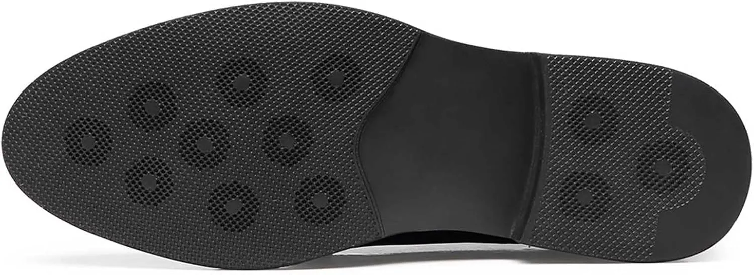 CHAMARIPA Elevator Shoes for Men- Black Leather Height Increase Dress Formal Shoes That Make You Taller 3.15 Inches.