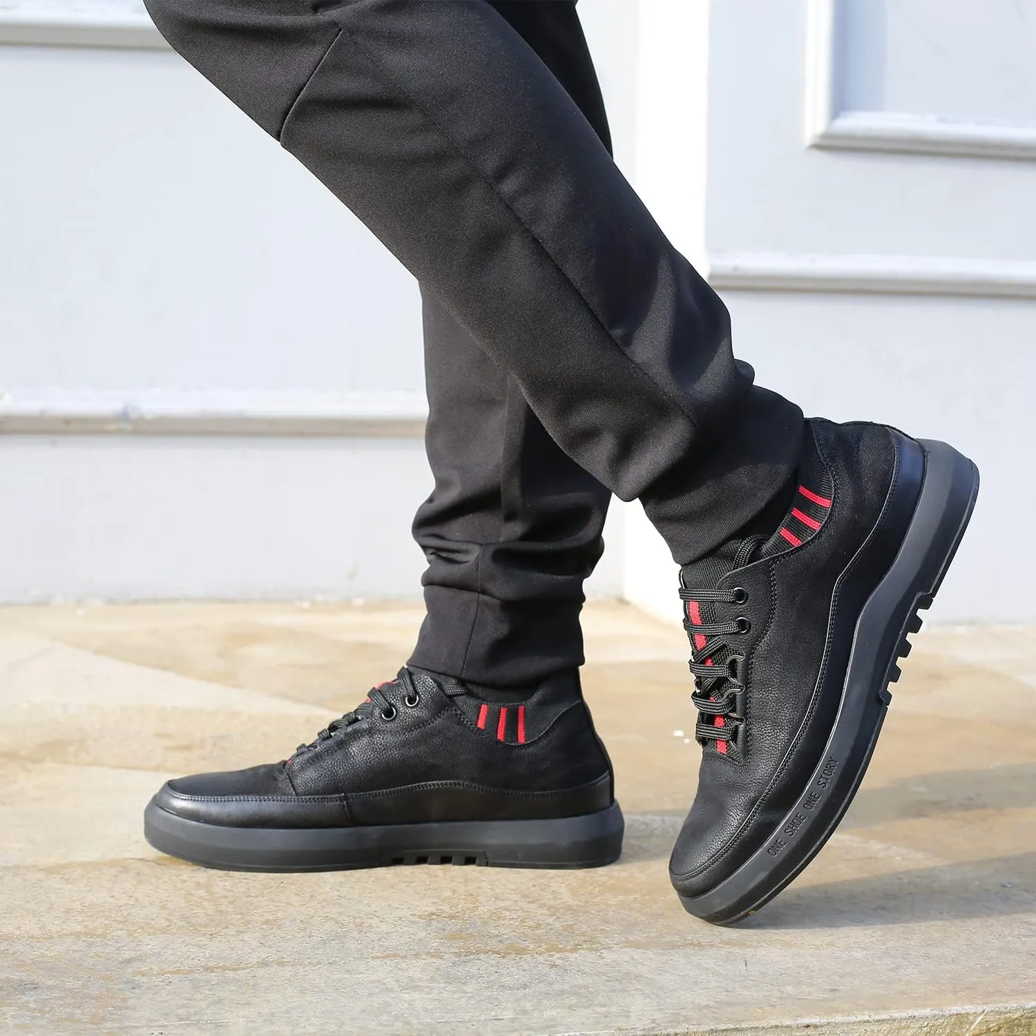 CHAMARIPA Men's Invisible Height Increasing Elevator Shoes Sneakers Lifting Shoes Taller Hidden Heel Trainers