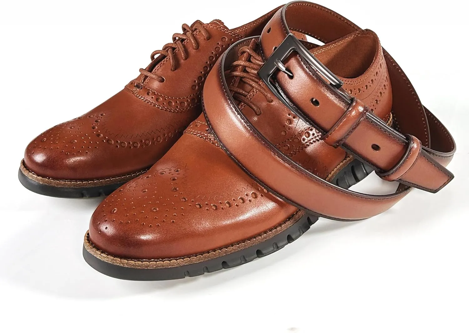 CHAOREN Mens Belts Leather 1 1/8" for Gift Men - Perfect Companion to Mens Dress Shoes