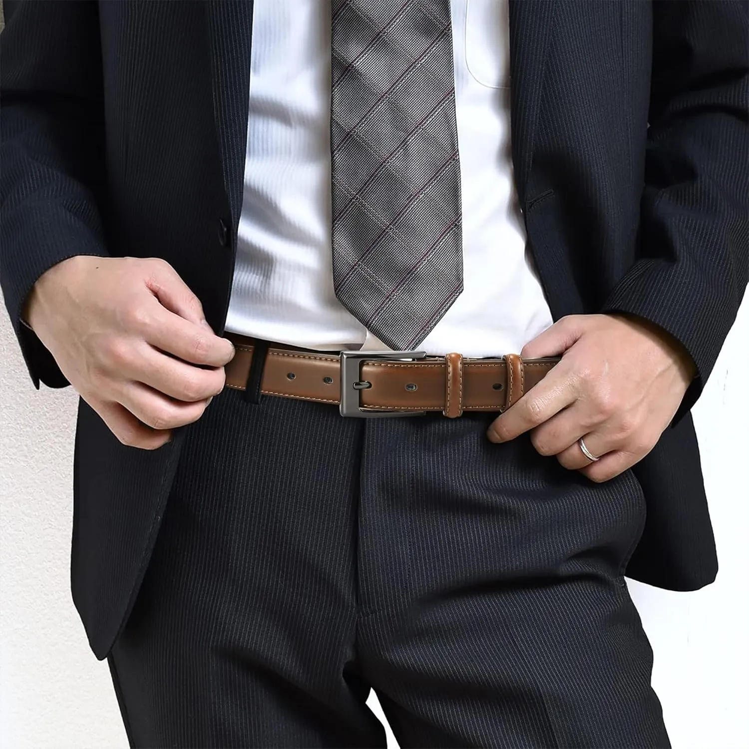 CHAOREN Mens Belts Leather 1 1/8" for Gift Men - Perfect Companion to Mens Dress Shoes