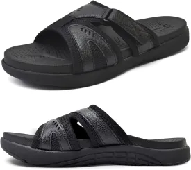 COFACE Mens Sport Recovery Sandals Plantar Fasciitis Soft Cushion Lightweight Orthotic Slides for Men