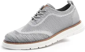 Dress Shoes for Men Sporty Oxfords Dress Sneakers Comfortable Brogue Wingtip Business Casual Shoes, Non Slip Rubber EVA Outsole