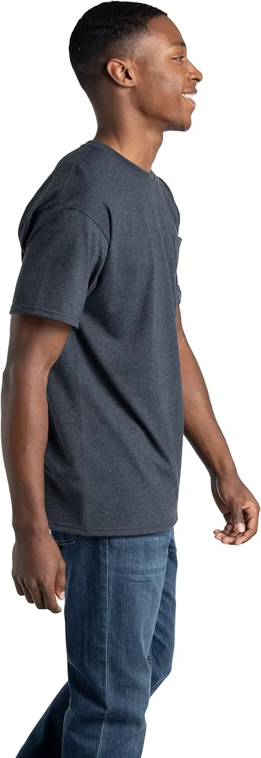 Fruit of the Loom Men's Crew Tee Undershirts, Moisture Wicking & Tag Free, Also Available in Big & Tall