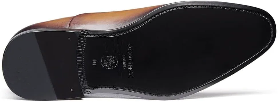 Jepsengord Men's Dress Shoes Genuine Leather Oxfords Luxury Formal Business Suit Shoes with Blake Rapid Stitch