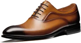 Jepsengord Men's Dress Shoes Genuine Leather Oxfords Luxury Formal Business Suit Shoes with Blake Rapid Stitch