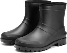 jessie Rain Boots for Men Mud Boot Short Ankle Boots PVC Waterproof Rubber Boots Mud Boot Short Boots