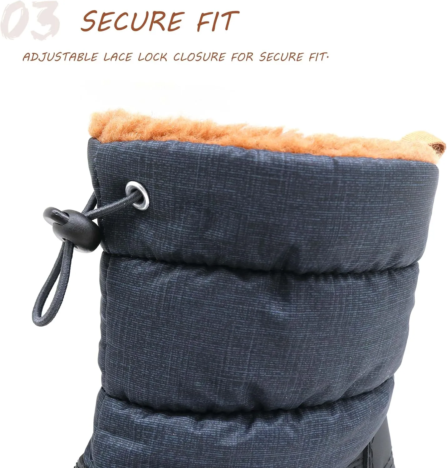 Kids Boys Girls Snow Boots Waterproof Insulated Warm Outdoor Winter Boots(Toddler/Little Kid)