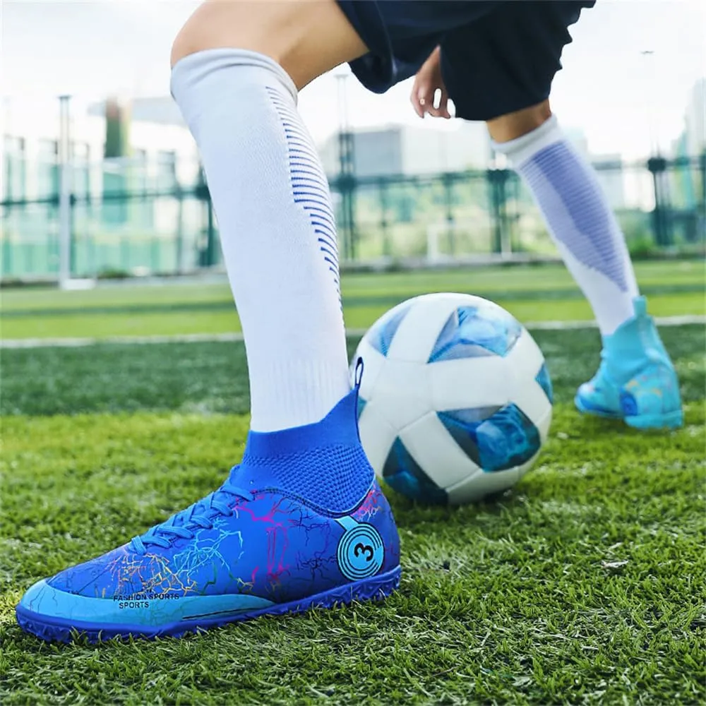 Kids Soccer Shoes Boys Girls Football Trainning Shoes Youth Firm Ground Athletic Turf Shoes Outdoor Professional Soccer Shoes Sneakers