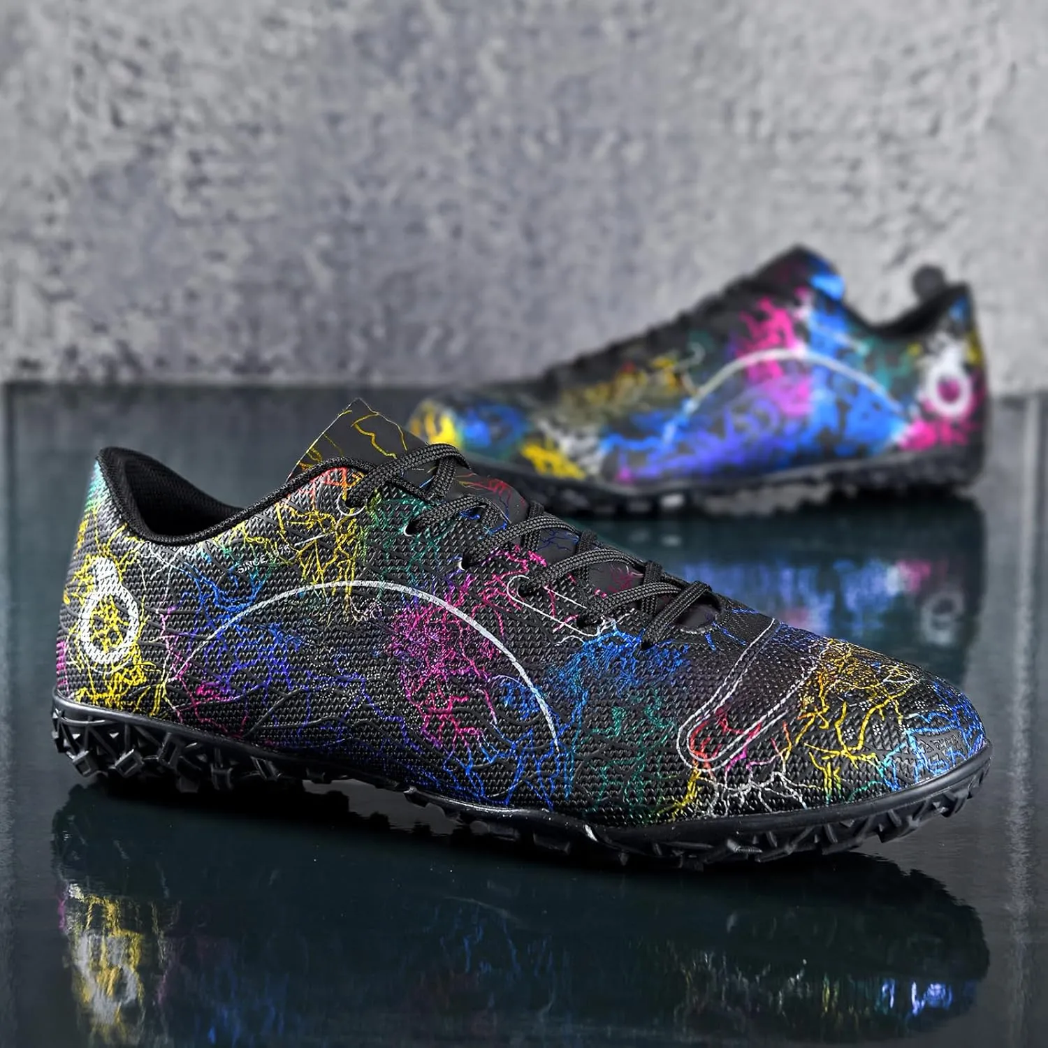 Kids Soccer Shoes Boys Girls Football Trainning Shoes Youth Firm Ground Athletic Turf Shoes Outdoor Professional Soccer Shoes Sneakers