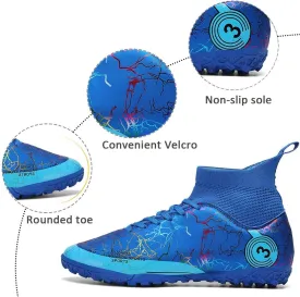 Kids Soccer Shoes Boys Girls Football Trainning Shoes Youth Firm Ground Athletic Turf Shoes Outdoor Professional Soccer Shoes Sneakers