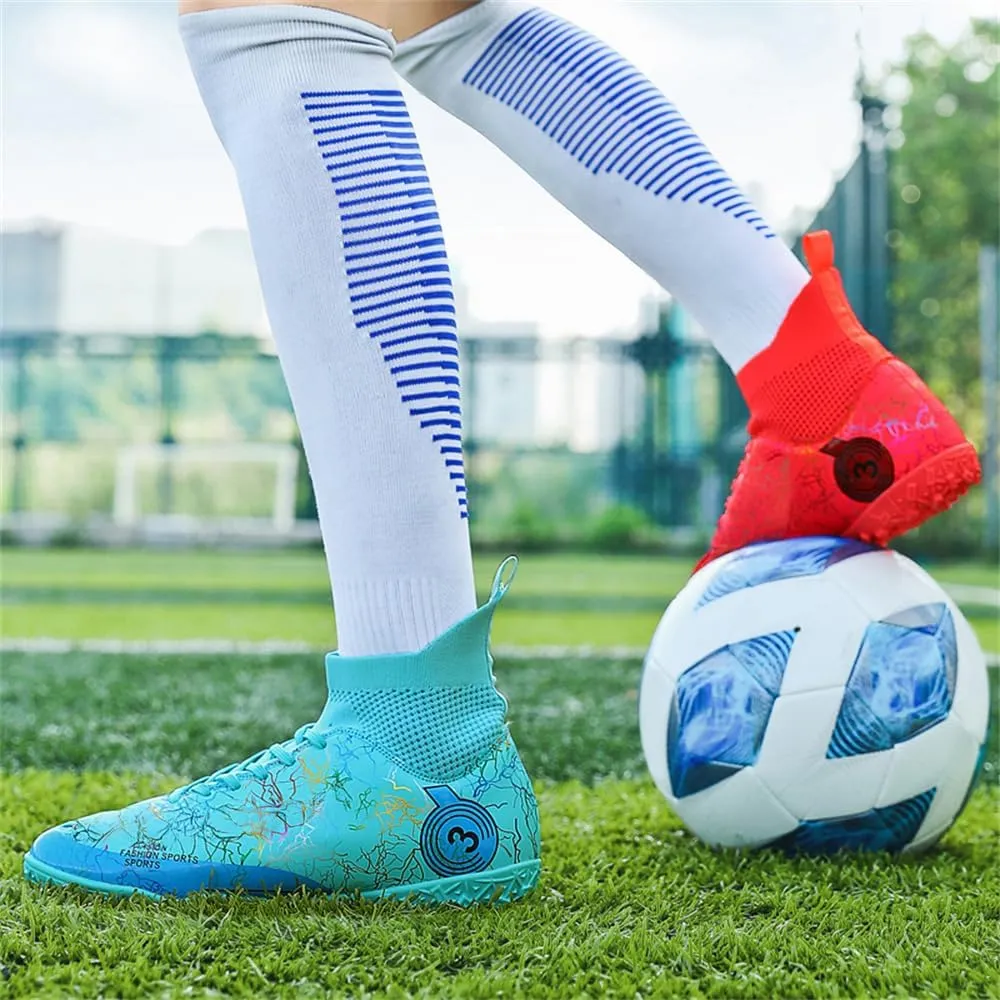 Kids Soccer Shoes Boys Girls Football Trainning Shoes Youth Firm Ground Athletic Turf Shoes Outdoor Professional Soccer Shoes Sneakers