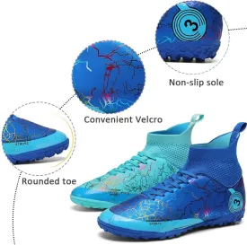 Kids Soccer Shoes Boys Girls Football Trainning Shoes Youth Firm Ground Athletic Turf Shoes Outdoor Professional Soccer Shoes Sneakers