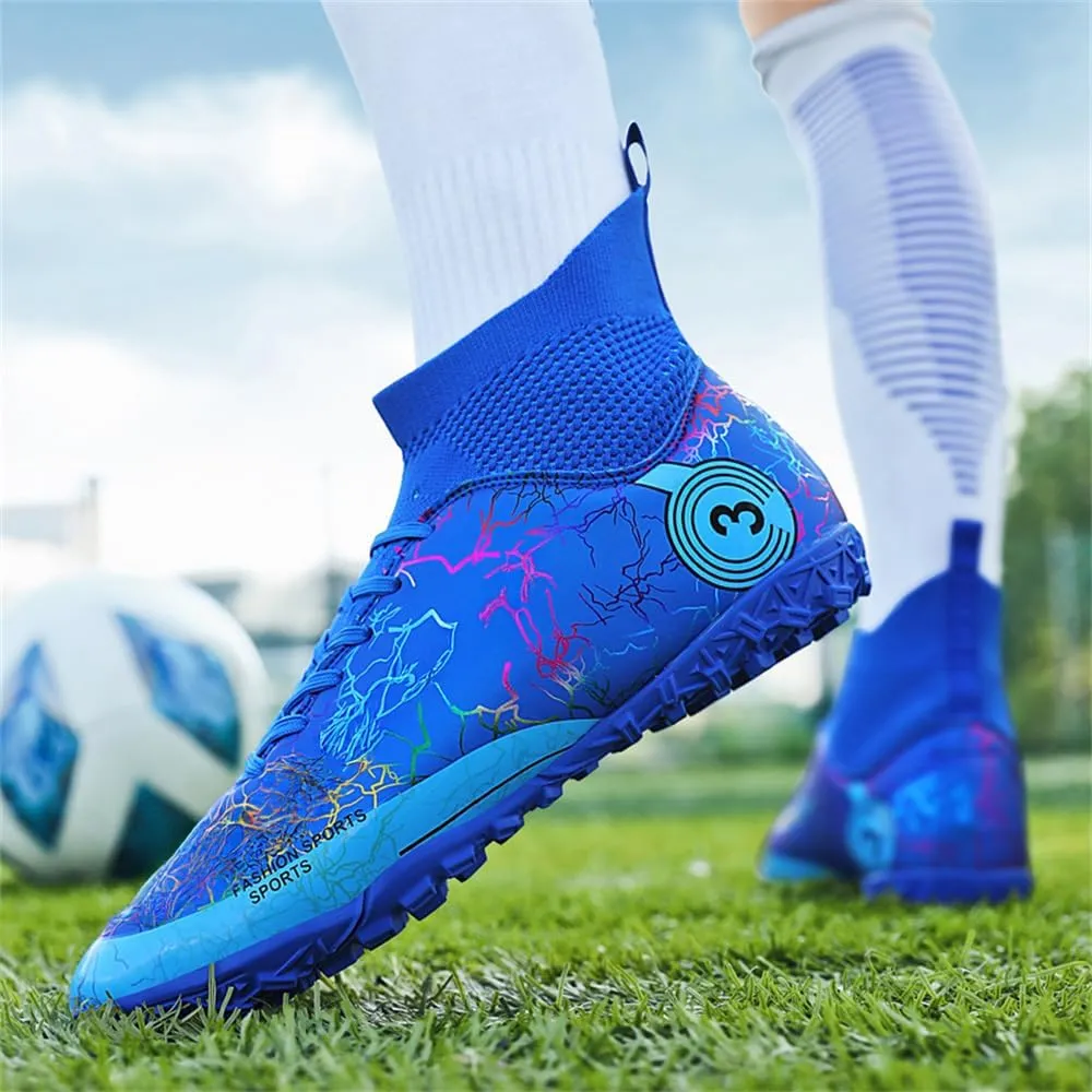 Kids Soccer Shoes Boys Girls Football Trainning Shoes Youth Firm Ground Athletic Turf Shoes Outdoor Professional Soccer Shoes Sneakers