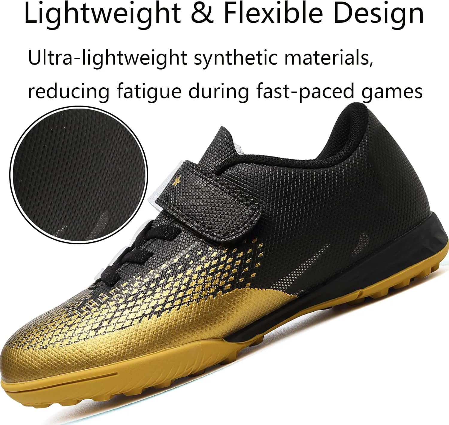 Kids Turf Soccer Shoes Boys Girls Youth Indoor Outdoor Soccer Cleats Football Shoes (Toddler/Little Kid/Big Kid)