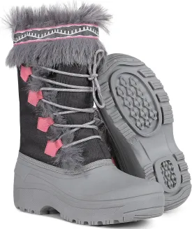 Lovee Cosee Winter Boots for Women Waterproof Warm Faux Fur Lined Snow Boots Mid Calf Platform Boots Anti-Slip Insulated Work Shoes