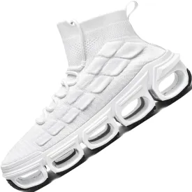 LZDZN Mens Boots For Men Chelsea Shoes High Top Sneakers Men's Brown White Black Size Man Shoe Casual Fashion Sneaker