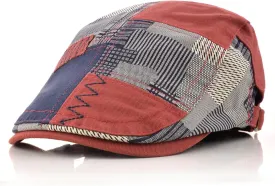 M MOACC Men's Beret Hat Cotton Buckle Adjustable Newsboy Hats Cabbie Gatsby Cap