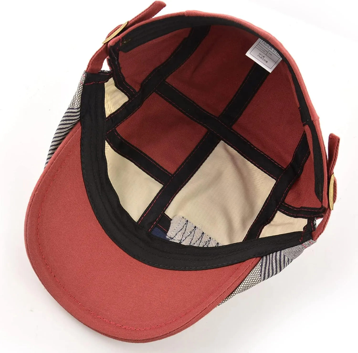 M MOACC Men's Beret Hat Cotton Buckle Adjustable Newsboy Hats Cabbie Gatsby Cap