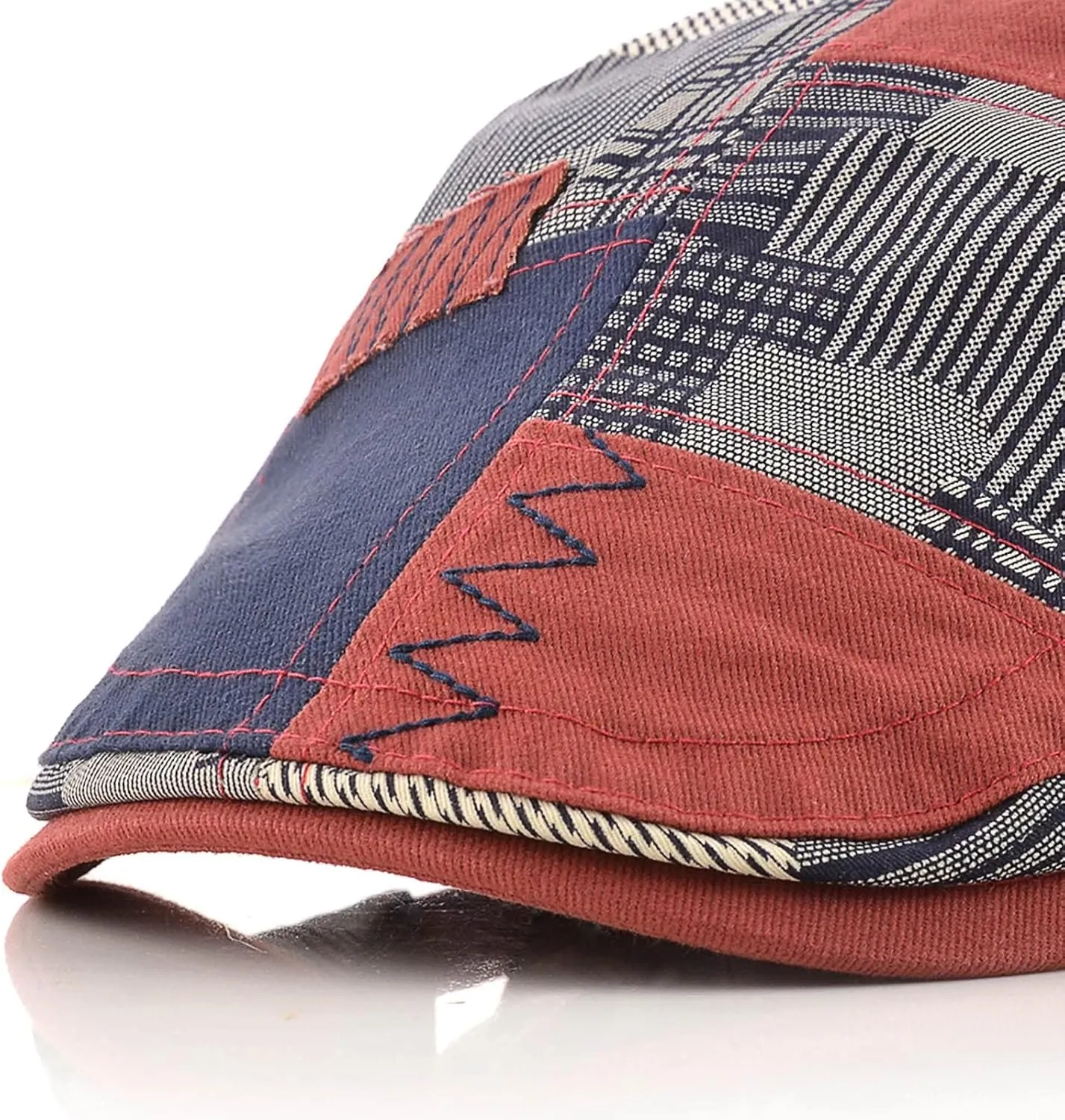 M MOACC Men's Beret Hat Cotton Buckle Adjustable Newsboy Hats Cabbie Gatsby Cap