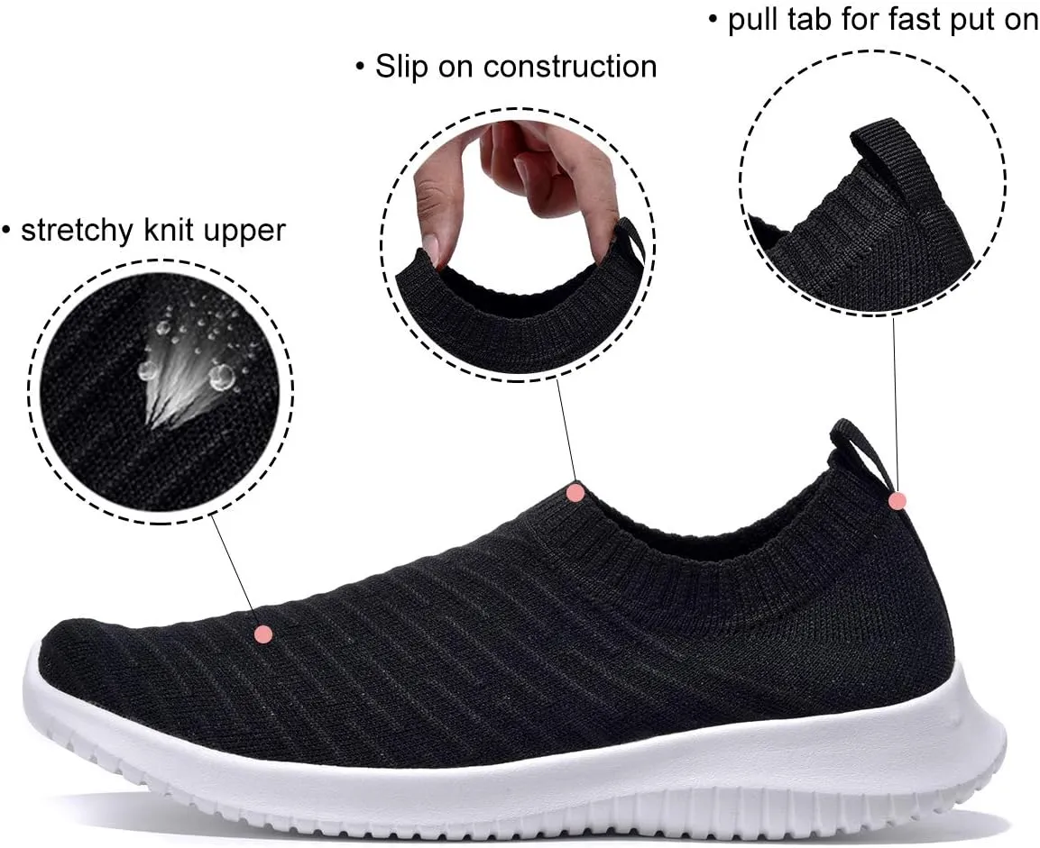 MAIITRIP Womens Comfort Elastic Sock Slip On Walking Lightweight Non-Slip Fall Shoes (Size:5.5-11)