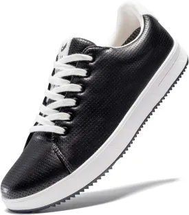 Men's Golf Shoes Professional Spikeless Leather Sneakers Non Slip Low Top Lightweight Comfort Travel Walking Shoes