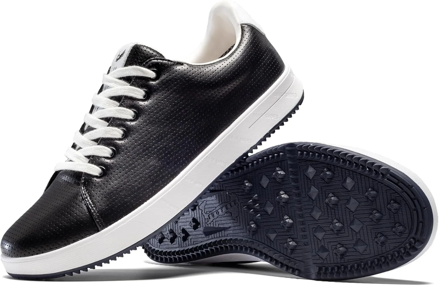 Men's Golf Shoes Professional Spikeless Leather Sneakers Non Slip Low Top Lightweight Comfort Travel Walking Shoes