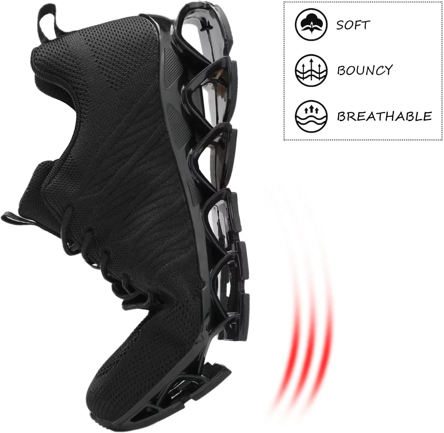 Mens Slip on Running Walking Shoes Blade Tennis Casual Fashion Sneakers Comfort Non Slip Work Sport Athletic Trainer