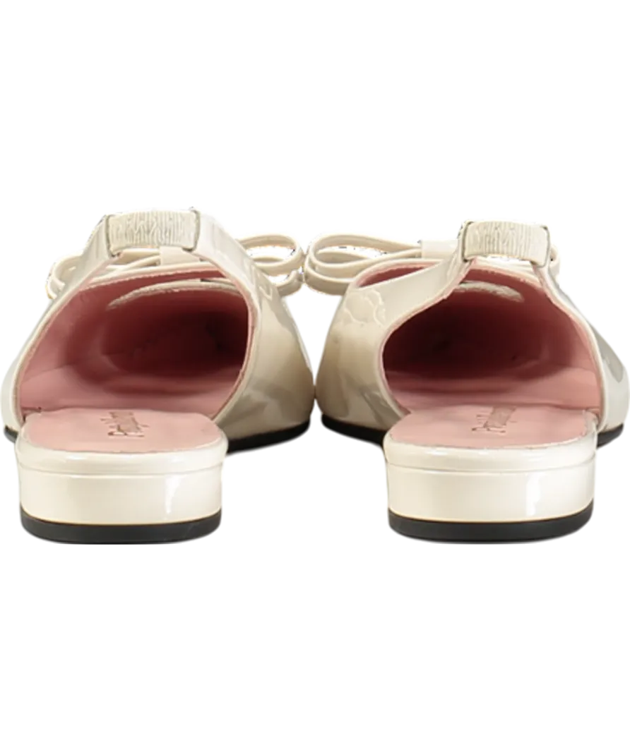 PRETTY BALLERINAS Cream Slingback Ballerina Clementine Flat Shoes UK 4 EU 37 👠