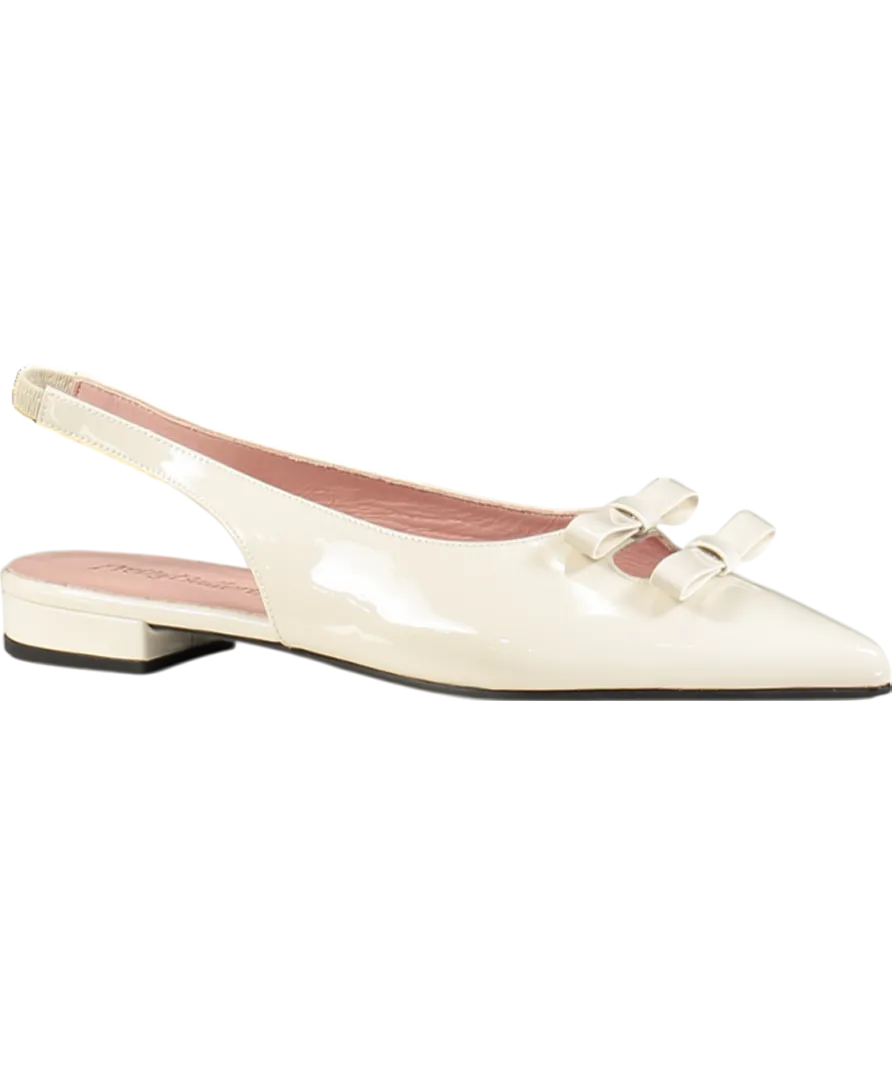 PRETTY BALLERINAS Cream Slingback Ballerina Clementine Flat Shoes UK 4 EU 37 👠