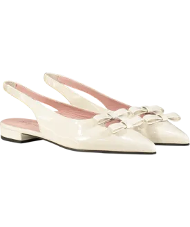 PRETTY BALLERINAS Cream Slingback Ballerina Clementine Flat Shoes UK 4 EU 37 👠