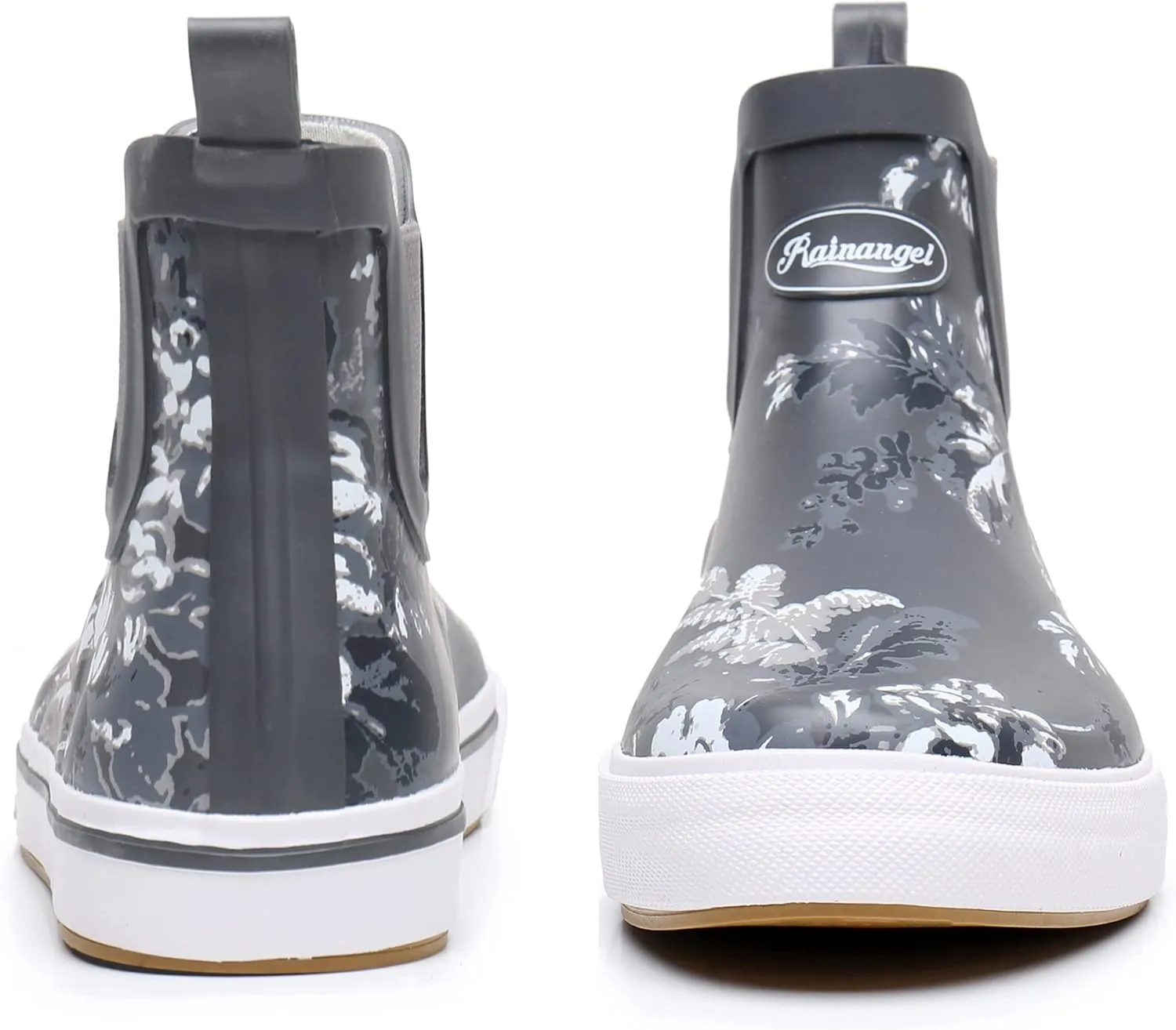 Rain Boots for Women and Men,Unisex Ankle Rain Shoes Anti-Slipping Rainboots with Comfortable Lightweight Garden Rubber Rain Boot and Outdoor Work Shoes,Waterproof Fishing Deck Boots