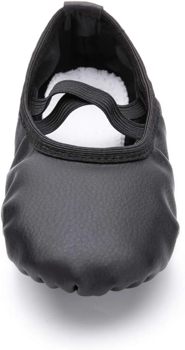 RoseMoli Ballet Shoes for Girls/Toddlers/Kids/Women, Leather Yoga Shoes/Ballet Slippers for Dancing