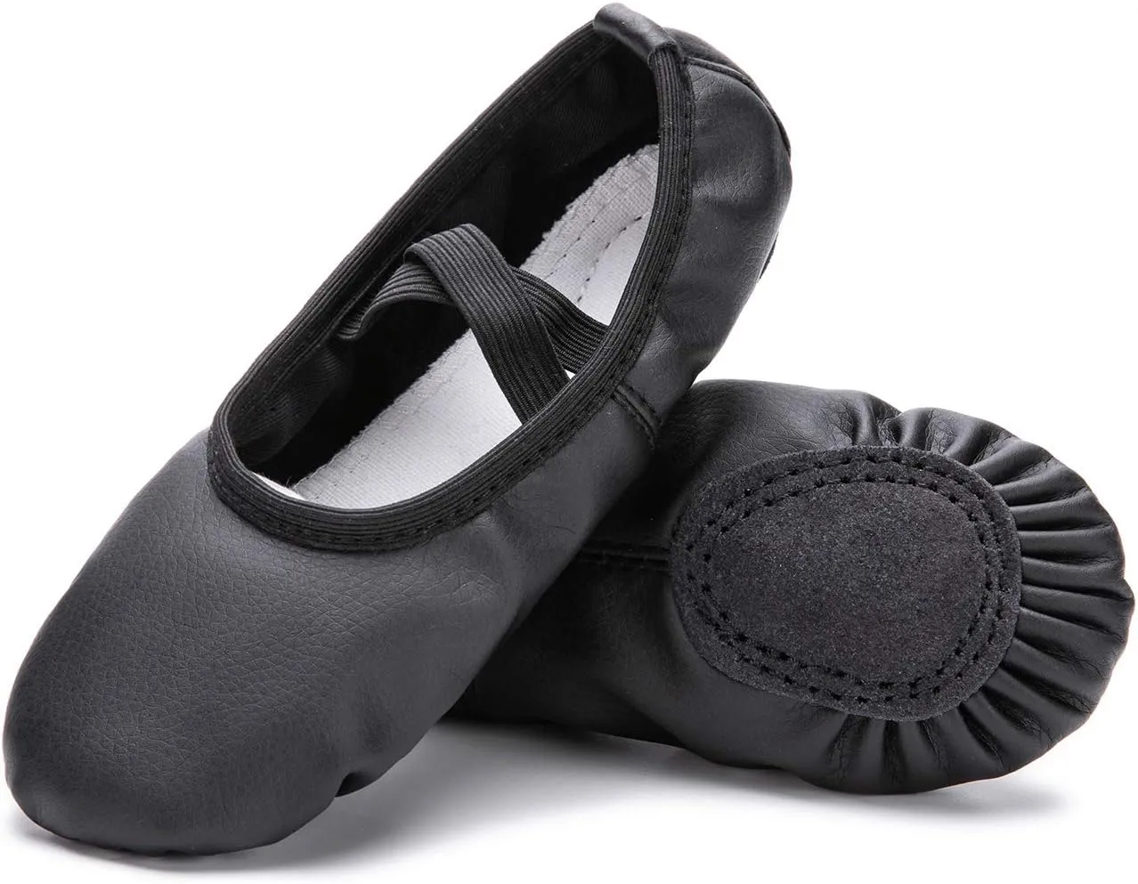 RoseMoli Ballet Shoes for Girls/Toddlers/Kids/Women, Leather Yoga Shoes/Ballet Slippers for Dancing
