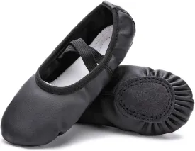 RoseMoli Ballet Shoes for Girls/Toddlers/Kids/Women, Leather Yoga Shoes/Ballet Slippers for Dancing