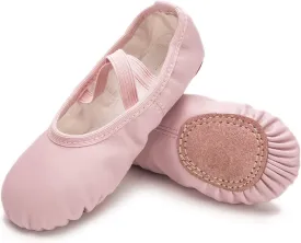 RoseMoli Ballet Shoes for Girls/Toddlers/Kids/Women, Leather Yoga Shoes/Ballet Slippers for Dancing